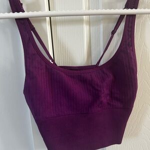 Victoria's Secret (PINK) Plum Ribbed Sports Bra